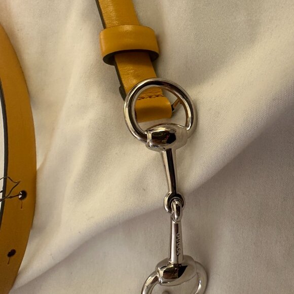 Gucci -skinny belt with silver horsebit buckle  1/2 "  Size 85 - Picture 7 of 7
